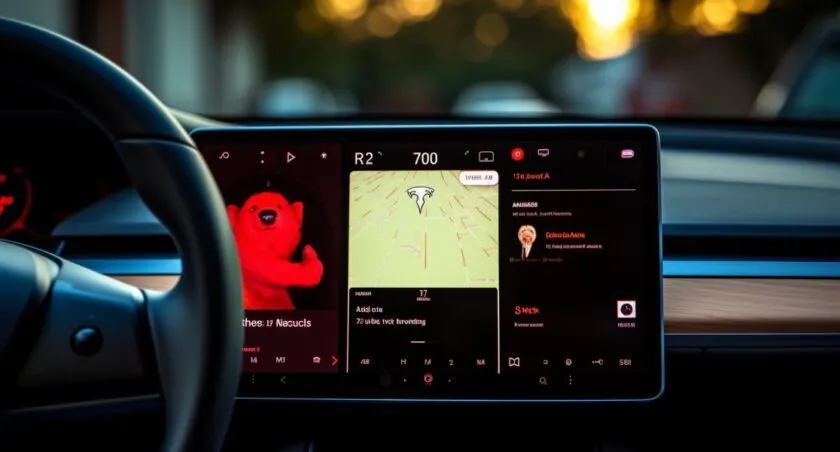 Tesla Model Y Showcasing New Features