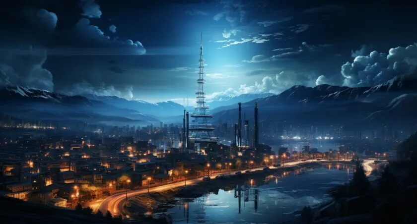 Ultra Fast 5G Network Towers