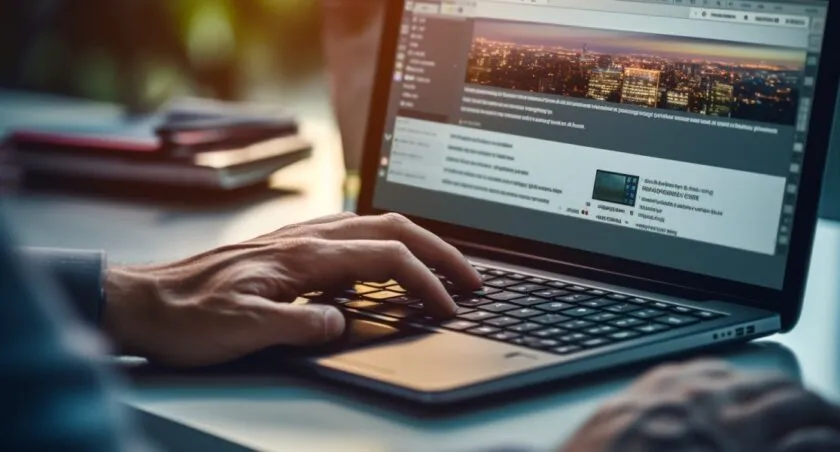 User Typing Search Query Into Website Search Bar