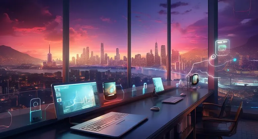 VoIP Technology Illustration