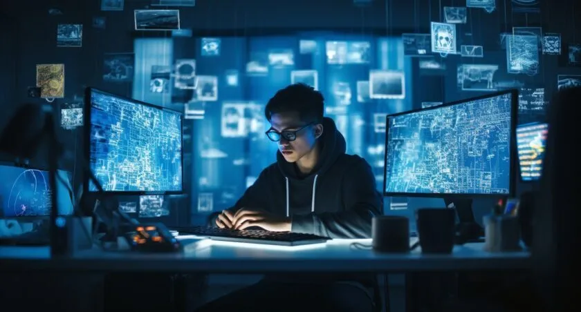 Young App Developer Crafting Code For A Mobile Application