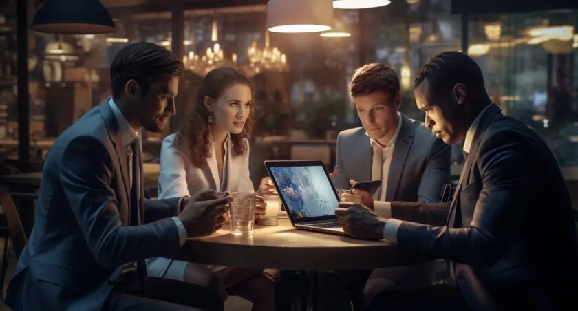 Young Investors Discussing Cryptocurrency Trends