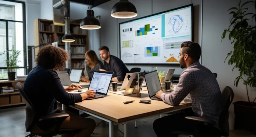 Digital Marketing Agency Office With A Team Of Professionals