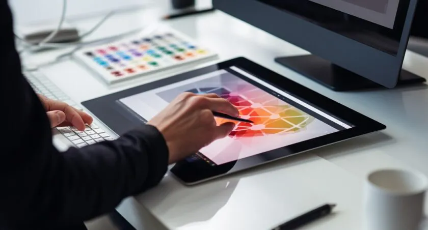 Image Of A Designer's Hands Working