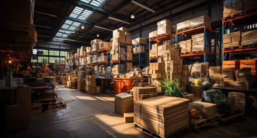 E-commerce Warehouse Scene