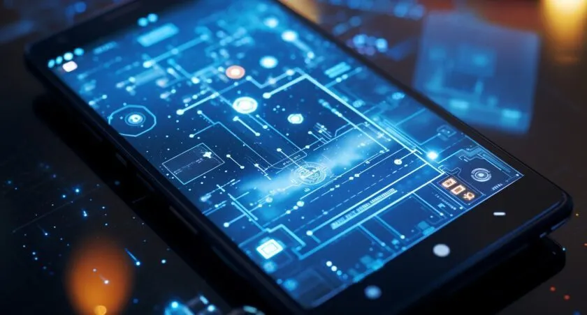 Smartphone Screen Displaying A Beautifully Designed Mobile App