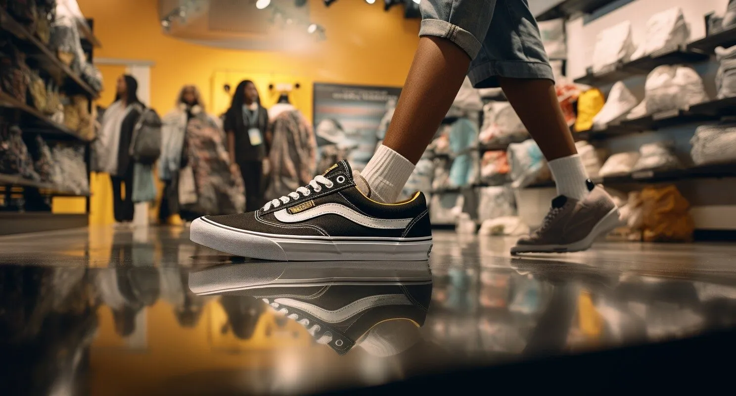 Pair Of Vans Sneakers