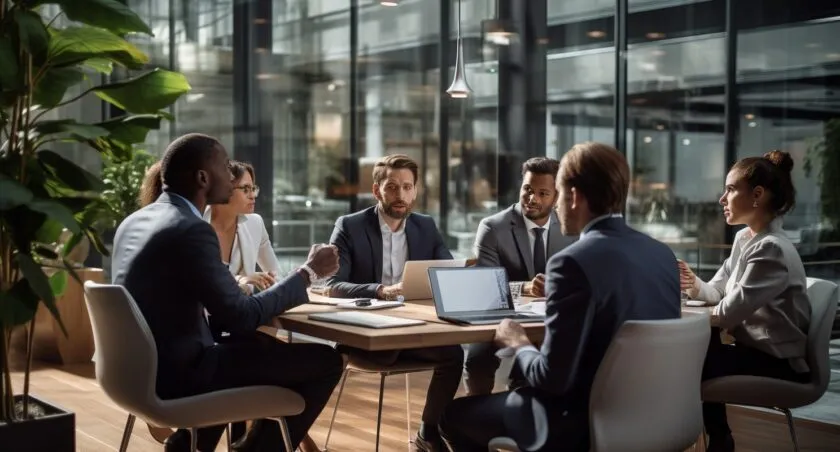 A Diverse Group Of Investors Discussing Ethereum