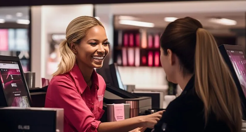 Happy Shopper At Victoria's Secret Return Desk