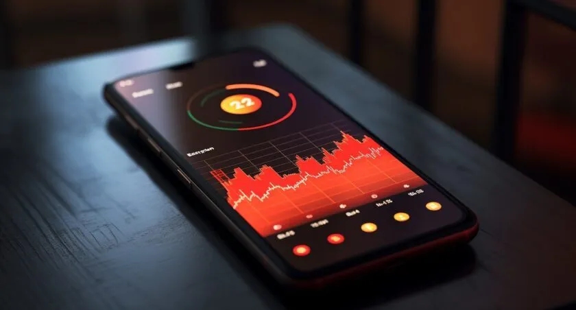 Smartphone Screen Showing Bitcoin Transactions