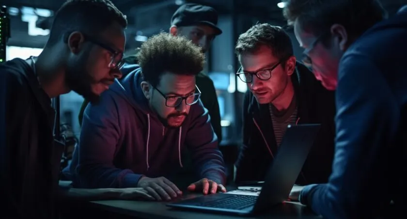 Software Development Team Collaborating