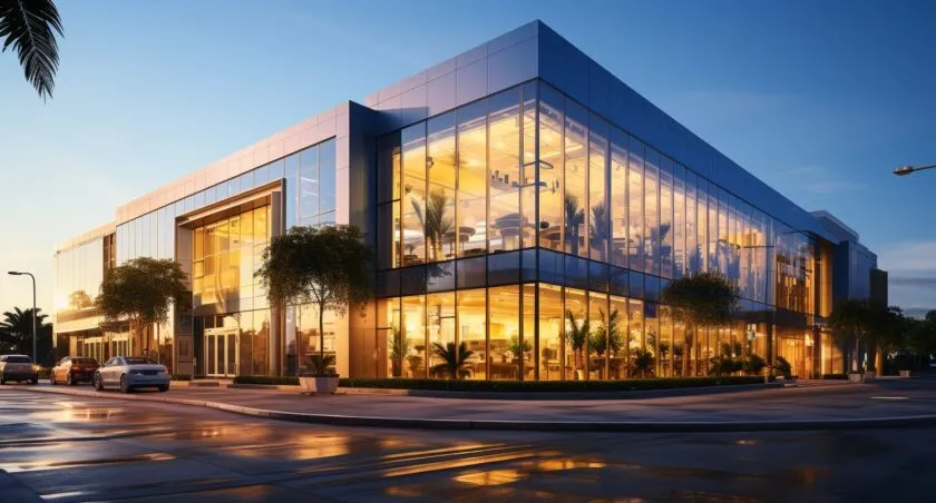 Best Buy Storefront At Dusk