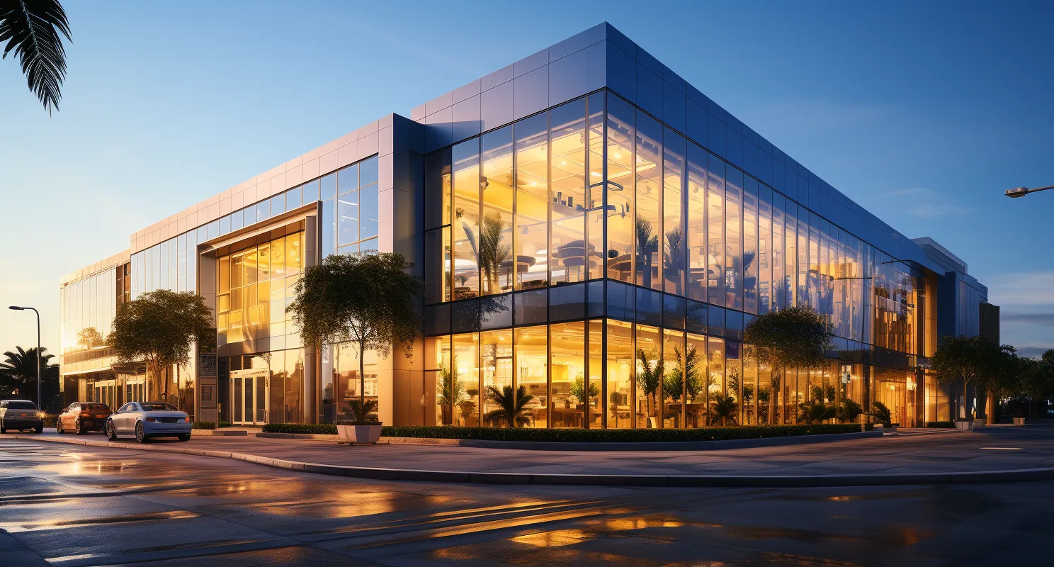 Best Buy Storefront At Dusk