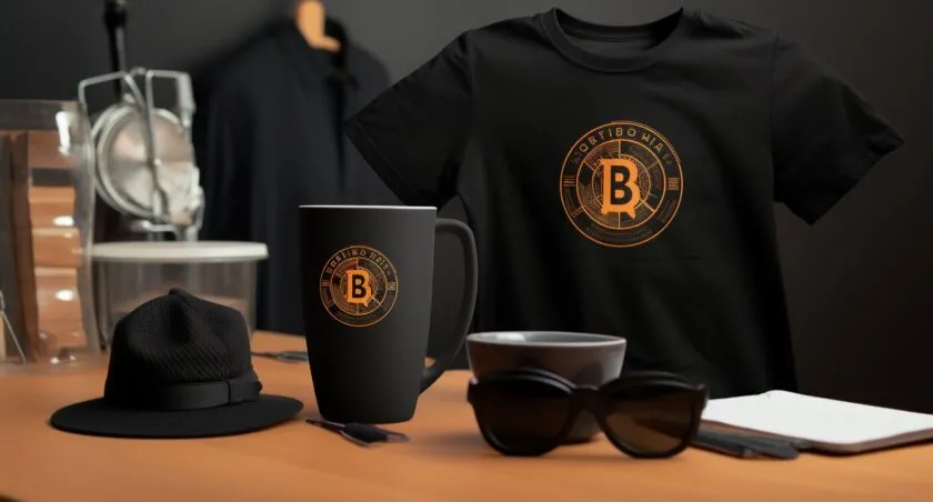 Bitcoin Logo And Merchandise