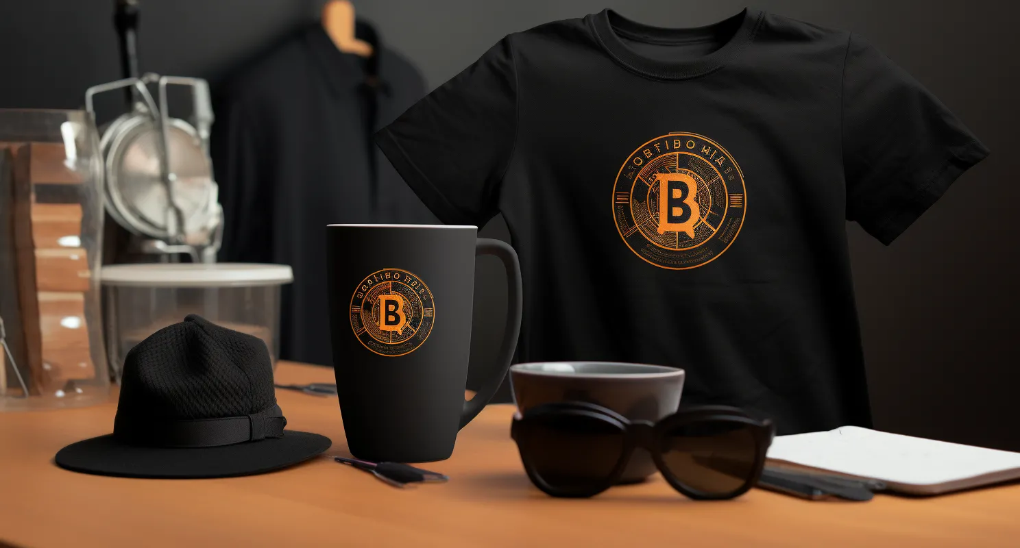 Bitcoin Logo And Merchandise