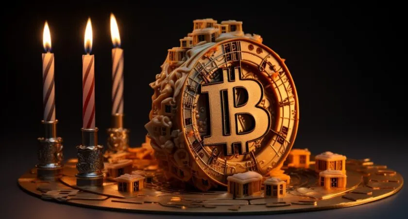 Bitcoin Logo With Age Related Elements