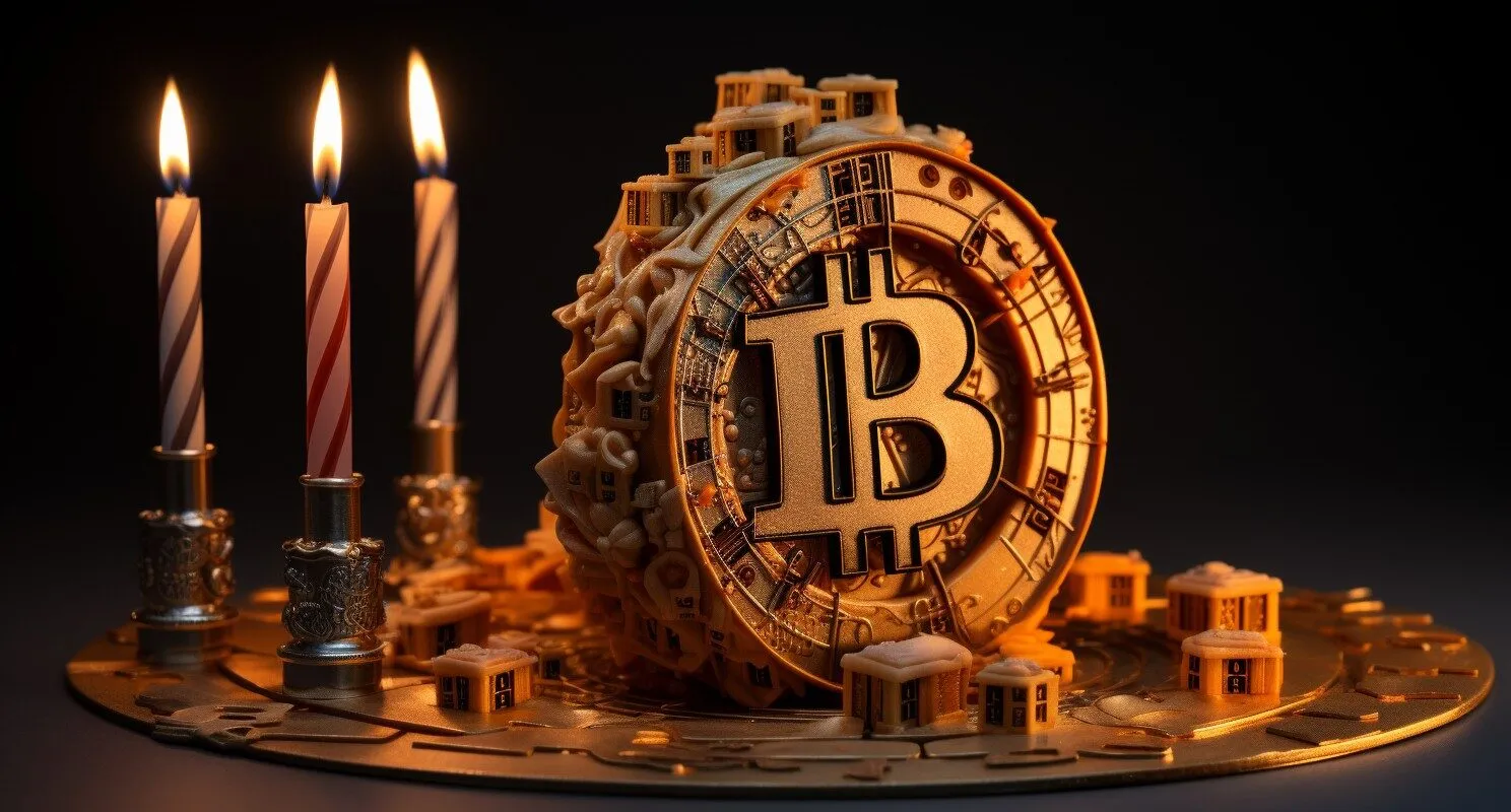 Bitcoin Logo With Age Related Elements