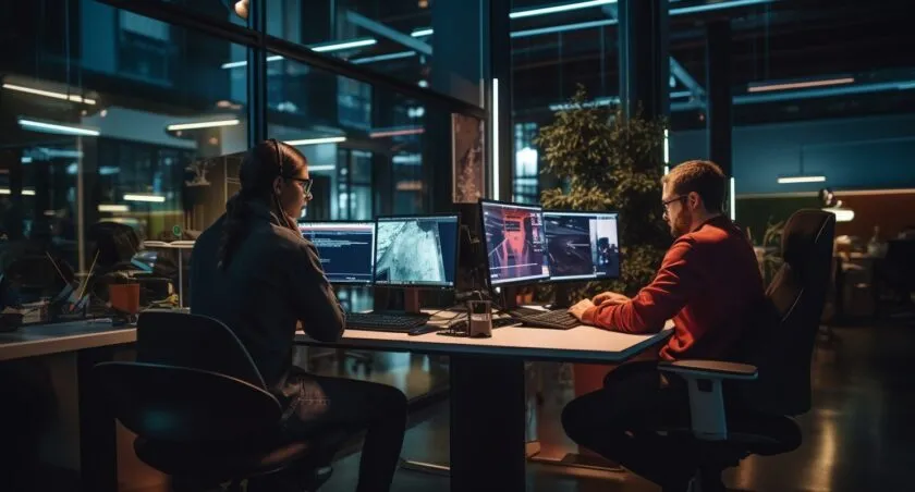 Developers Collaborating On Secure Coding