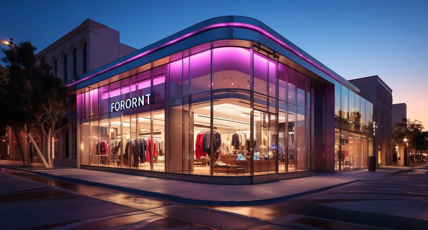 Forever 21 Storefront At Dusk