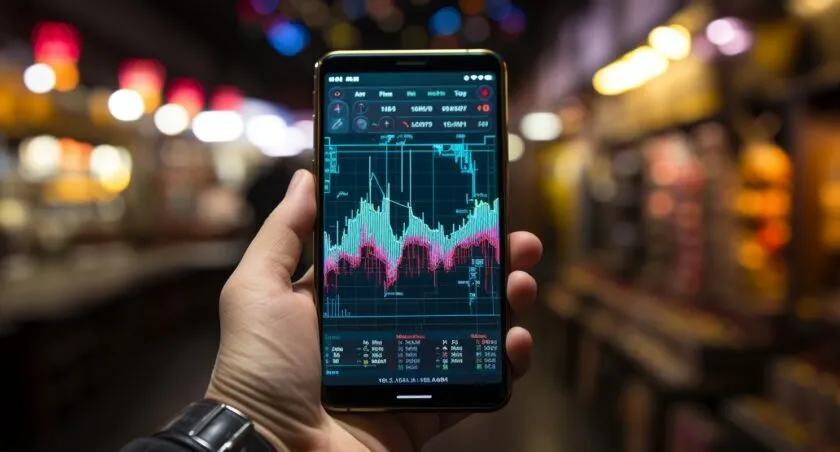 Person Checking Bitcoin Price On A Mobile App