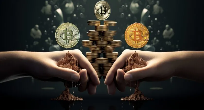 Satoshi Coin In A Hand