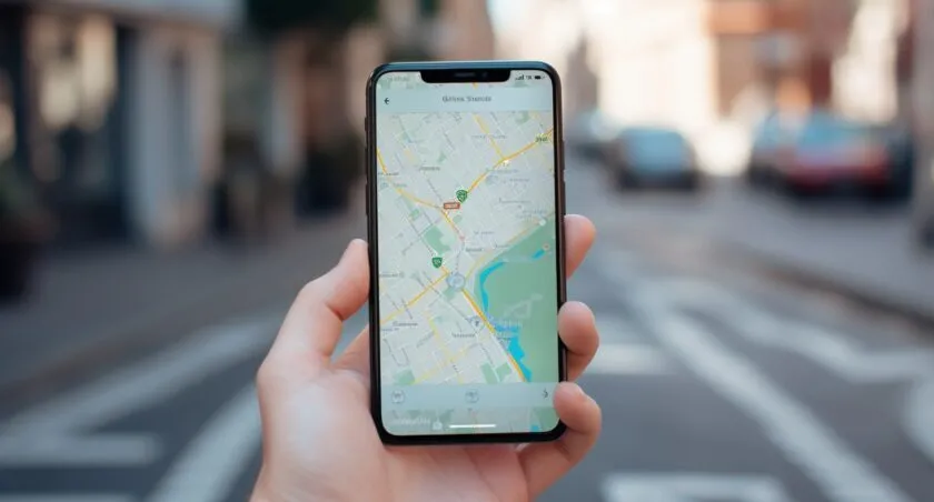Google Maps Navigation On A Smartphone