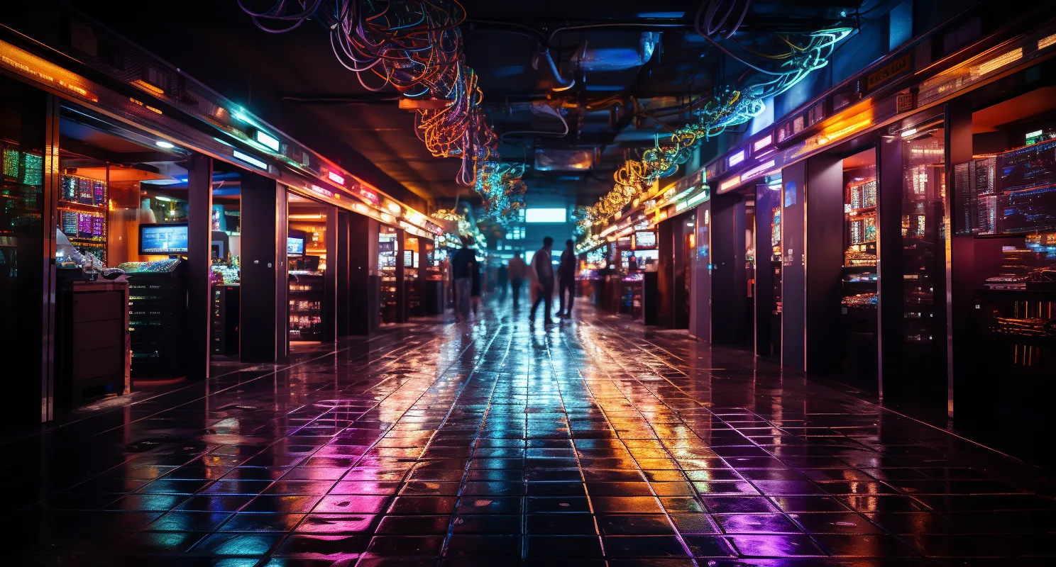 Best Web Hosting Server With Glowing Neon Lights