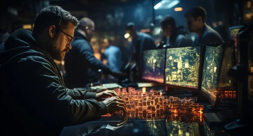 Support Team At Work In A High Tech Control Center