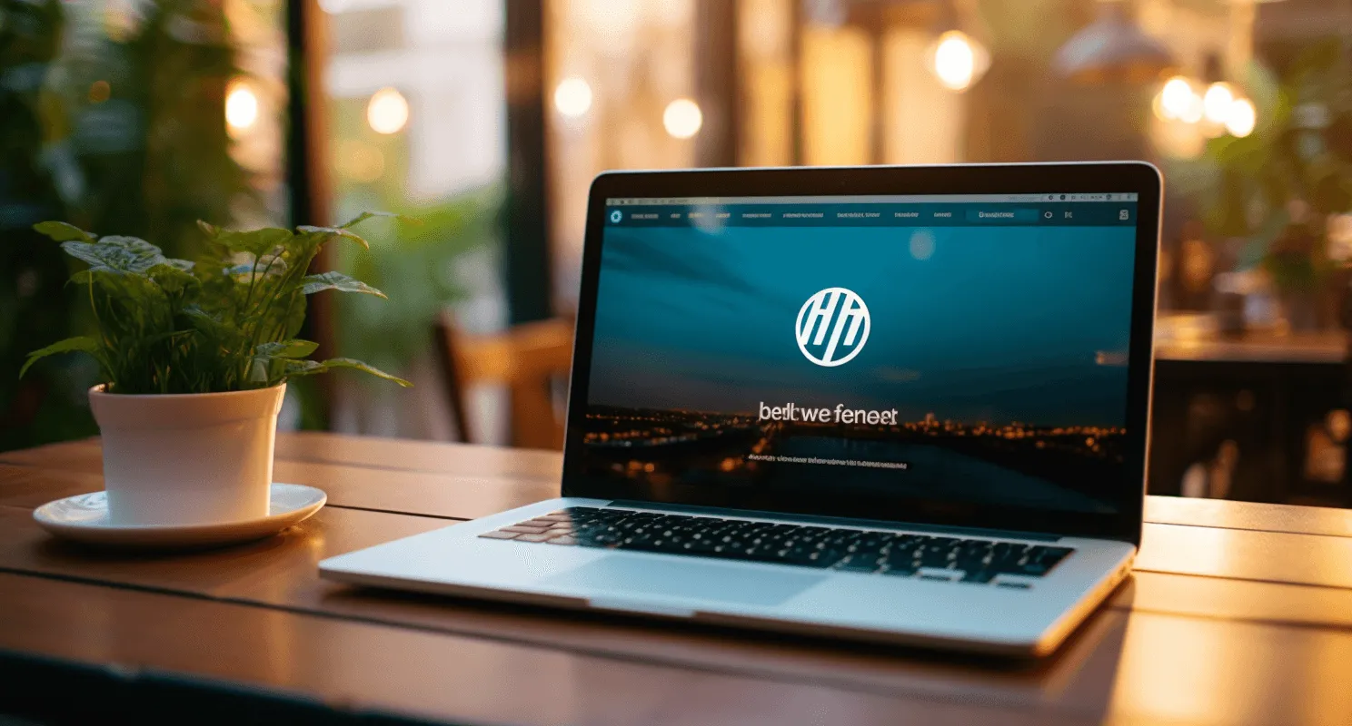WordPress Logo On A Vibrant Modern Laptop Screen