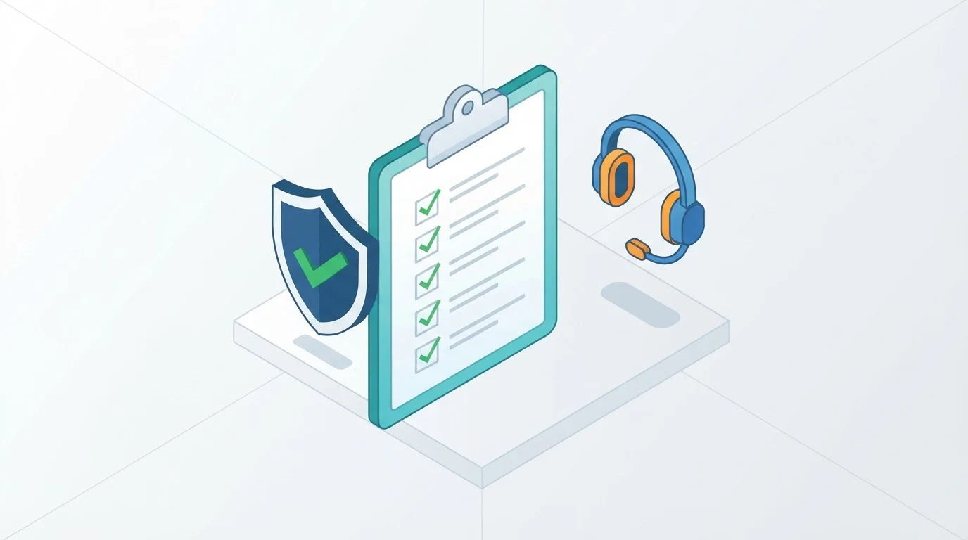Support shield and headset icons representing a managed hosting service